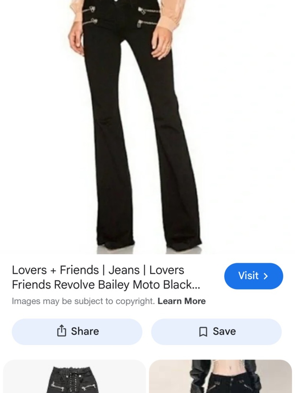 Lovers + Friends Black Boot Cut Jeans